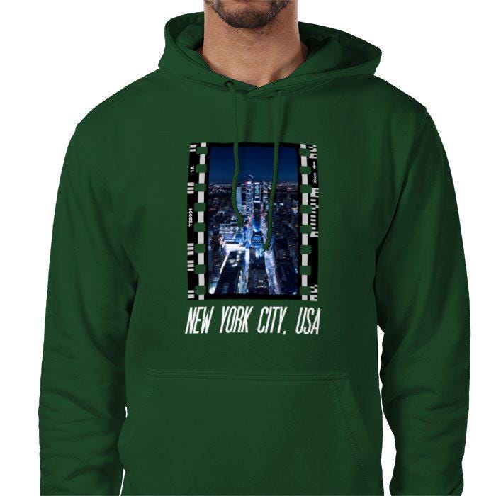 New York City at Night, Unisex College Hoodie, Photography Film Travel Jumper