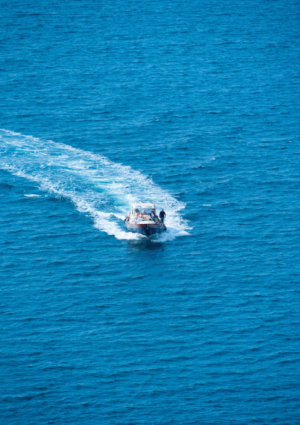 Ocean, Boat on the Sea, Unframed Italian Sorrento Photography Print