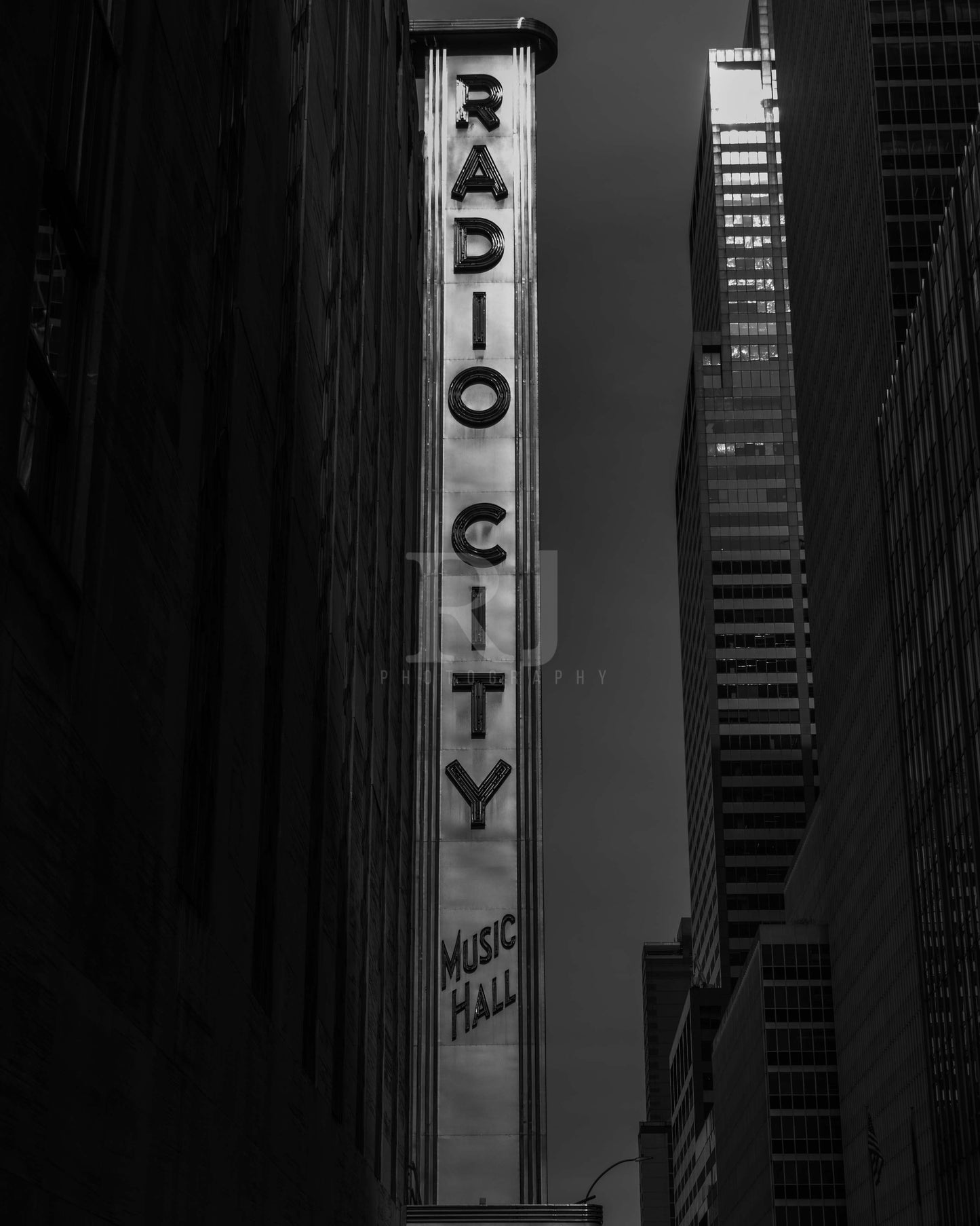 New York Radio City Black and White Architecture, NYC, Unframed Photography Print