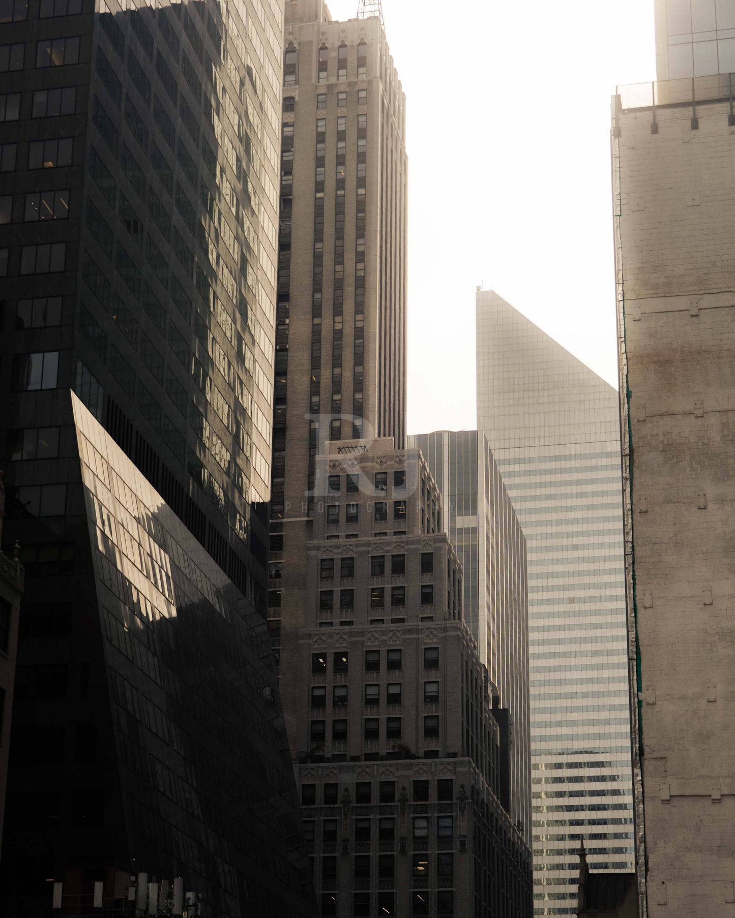 The City Glow, New York Architecture at Sunset, NYC, Unframed Photography Print