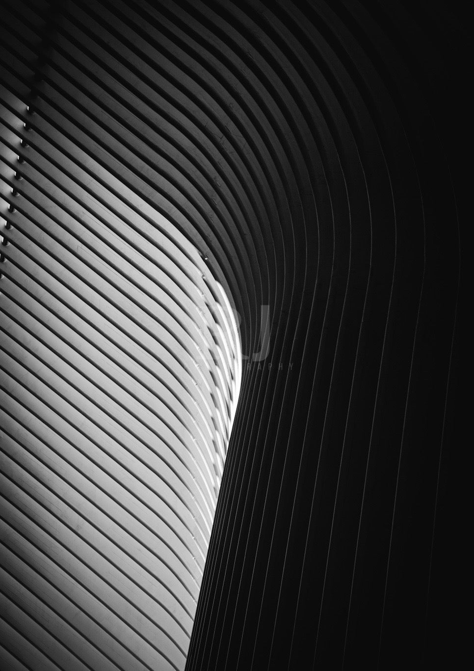 Oculus, New York City Photography Unframed Print. NYC Architecture, Black and White