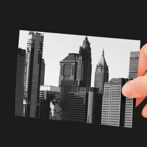 BUNDLE: 5 New York City Skyline Photographic Prints in Black and White, Unframed Prints.