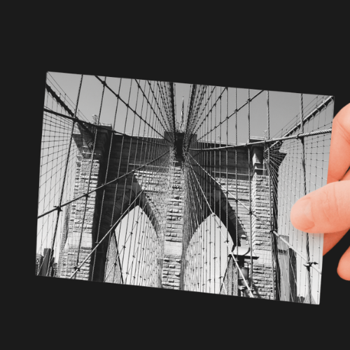Brooklyn Bridge Print, NYC, Photography. Black and White, New York, Unframed Print