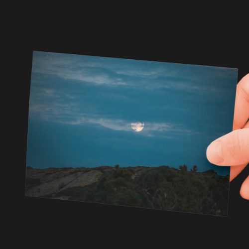 Moon Photography Print. Cinematic Unframed Nightlife Print