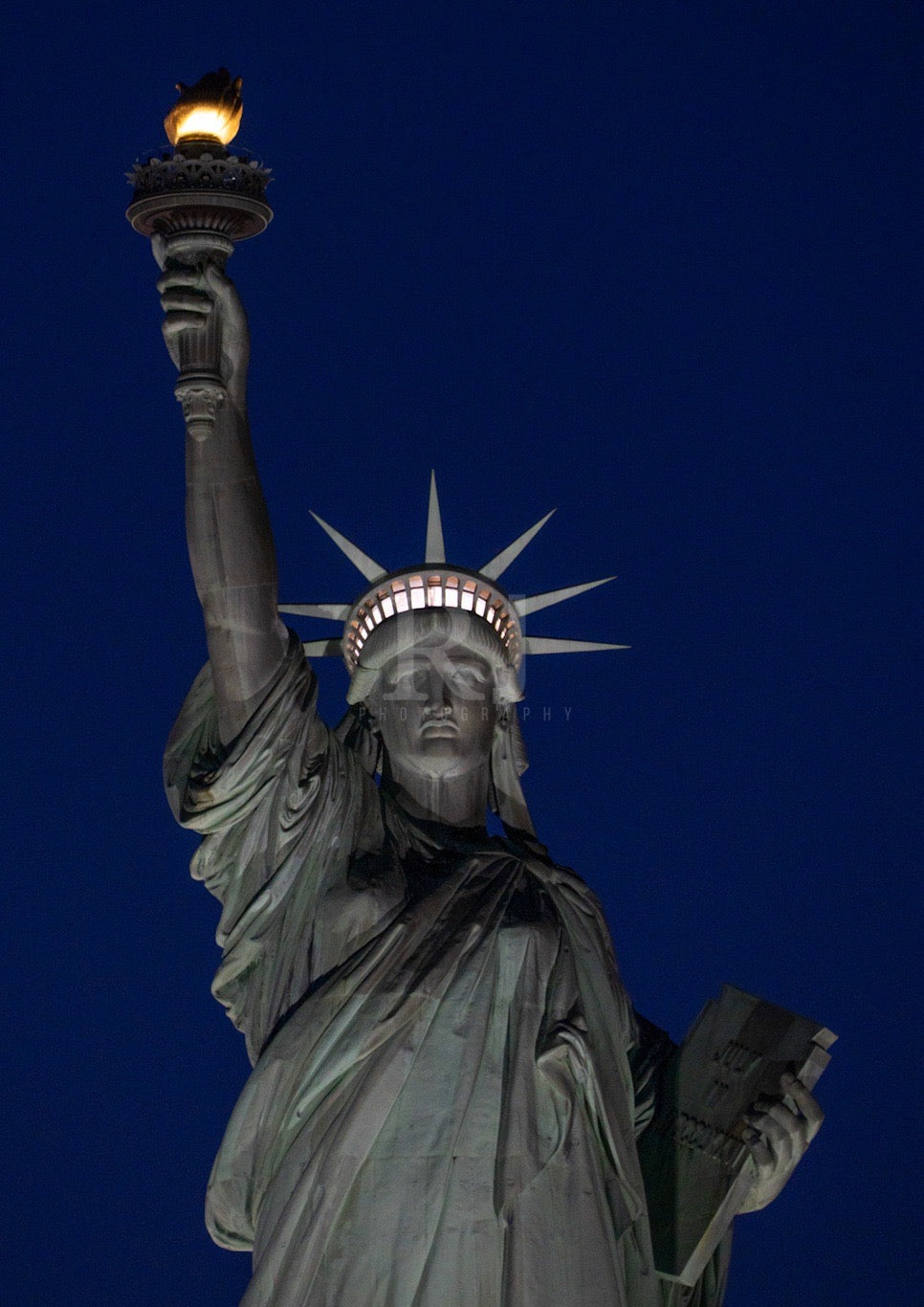 Statue of Liberty Print, NYC, Unframed Nightlife Photography Print