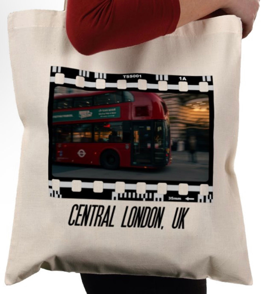 Central London, Bus London, Travel Tote Bag