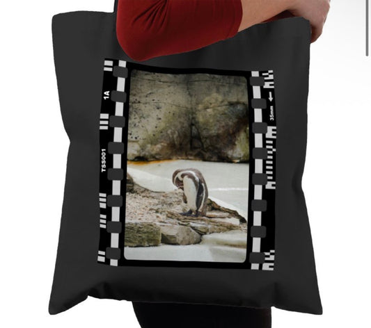 Lonely Penguin, Wildlife, Animal, Photography Film, Tote Bag