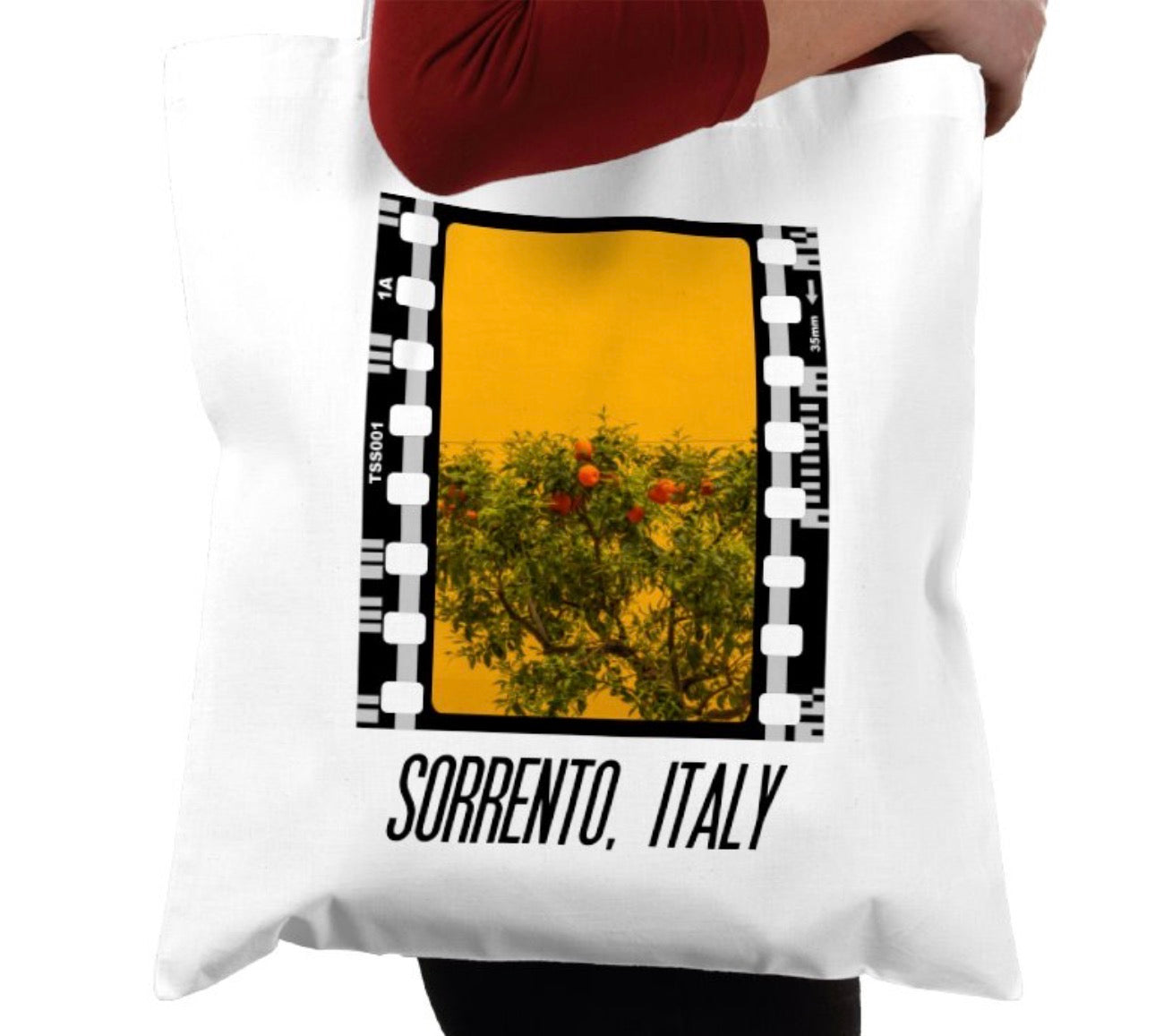 Sorrento Italian Lemon and Orange Tree, Photography Film, Tote Bag
