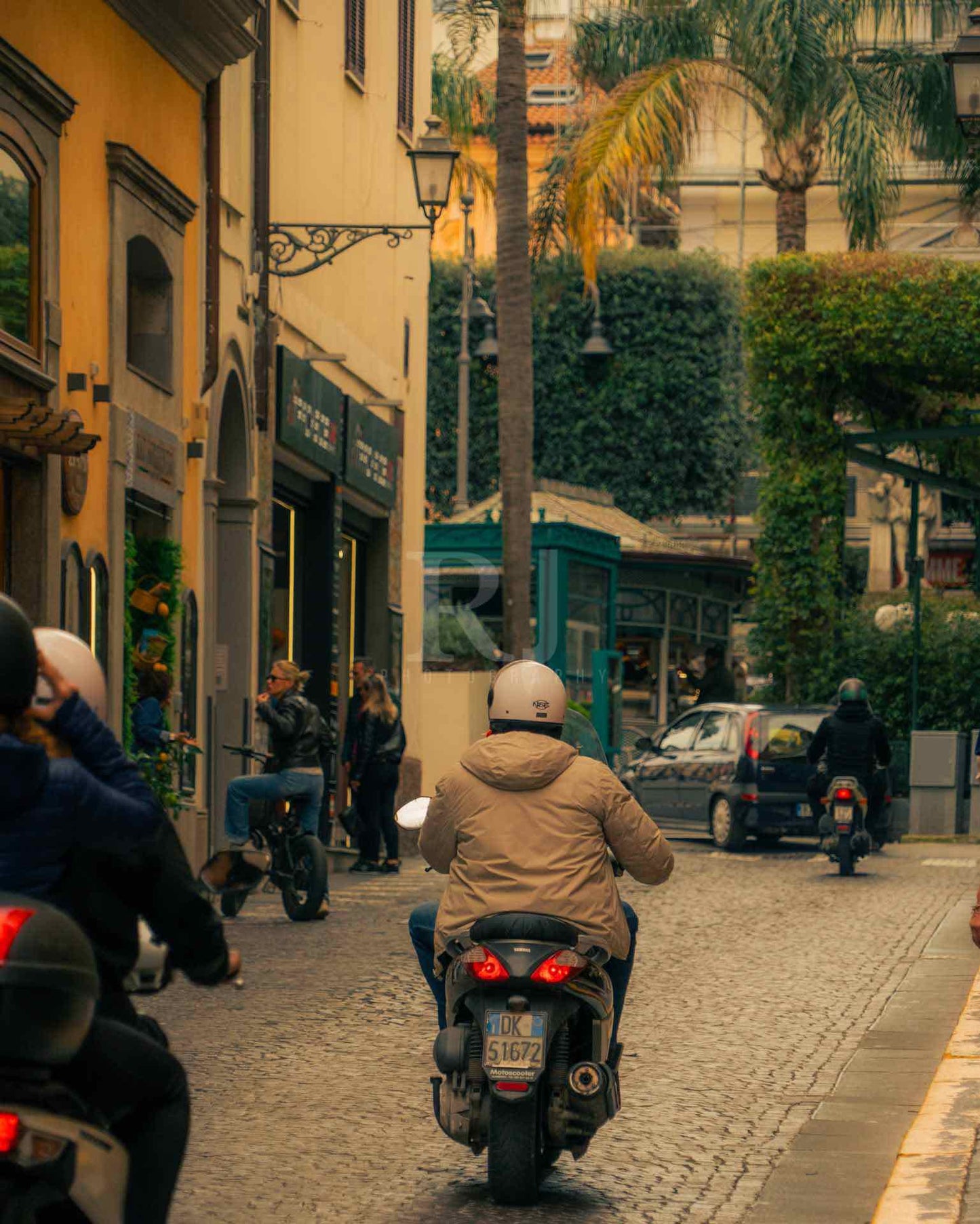 Italian Streets, Chaos in Summer, Sorrento Architecture, Photography Print Unframed