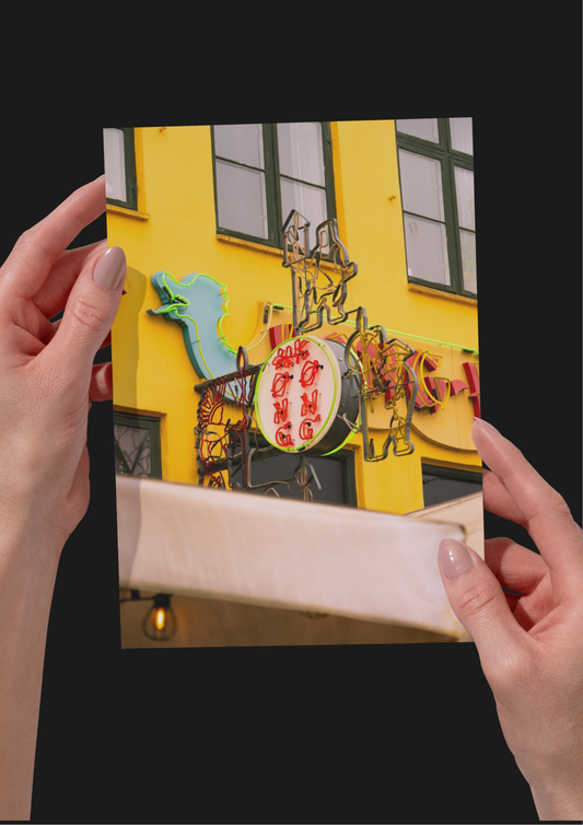 Copenhagen Yellow Restaurant, Denmark, Travel, Unframed Photography Print