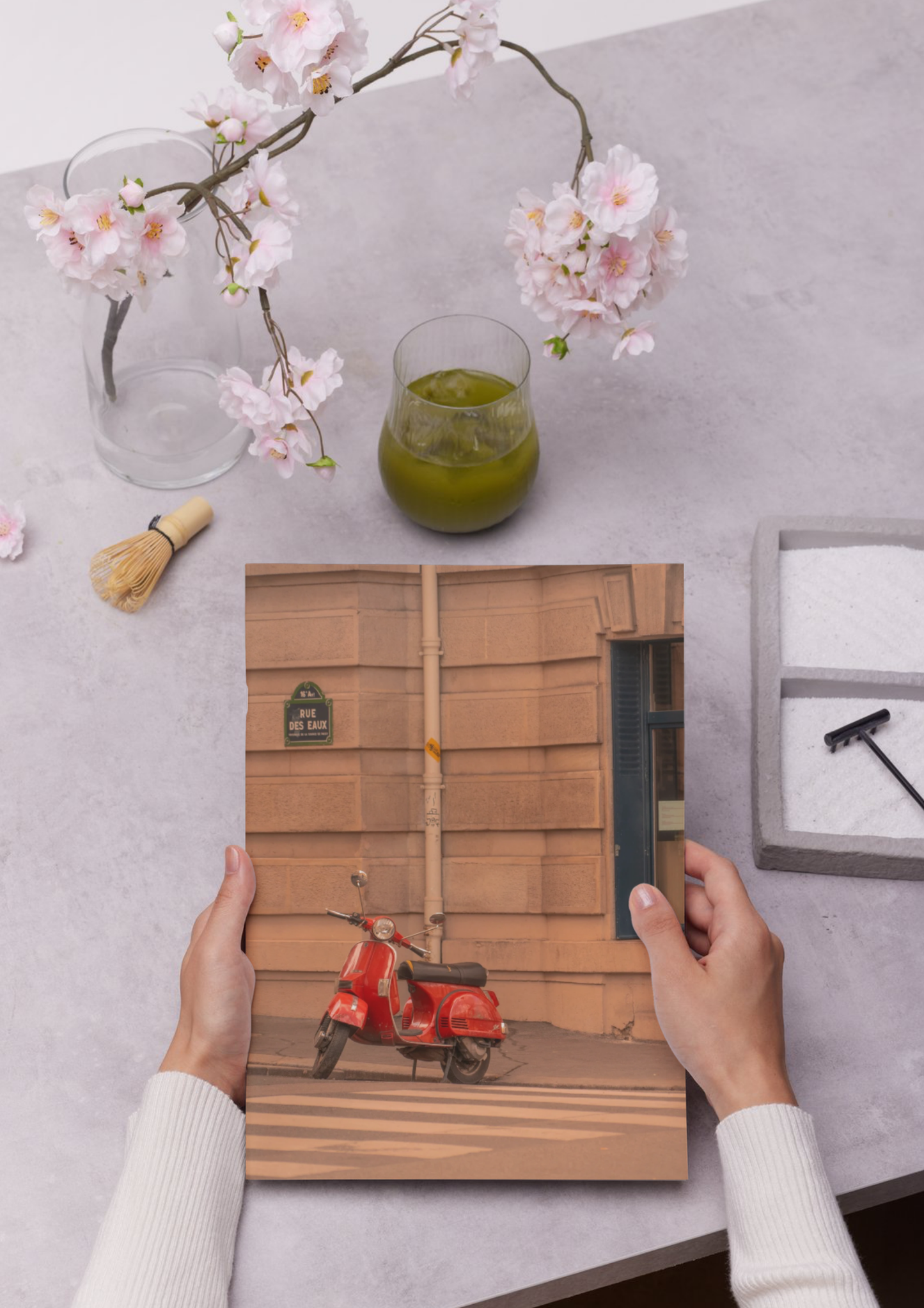 Paris Motorcycle, France, Travel, Unframed Photography Print