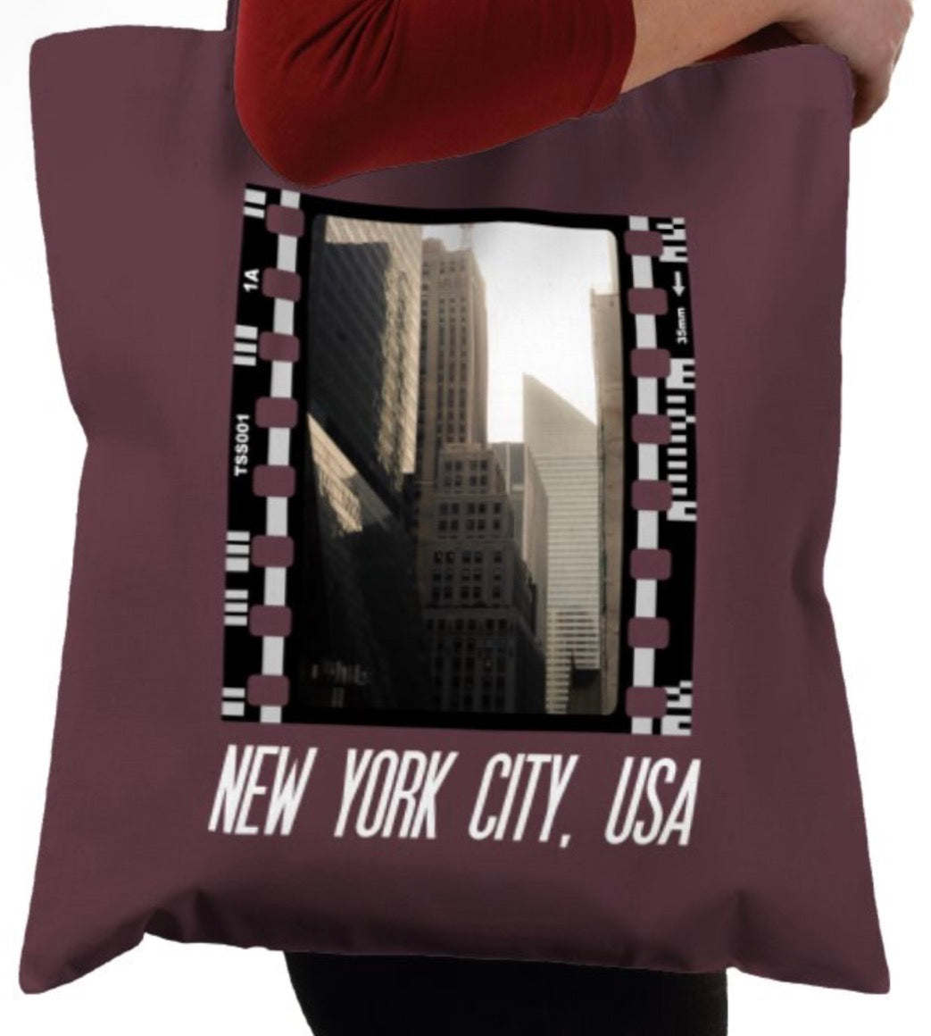 NYC Skyline, New York City, NYC, Photography Film, Tote Bag
