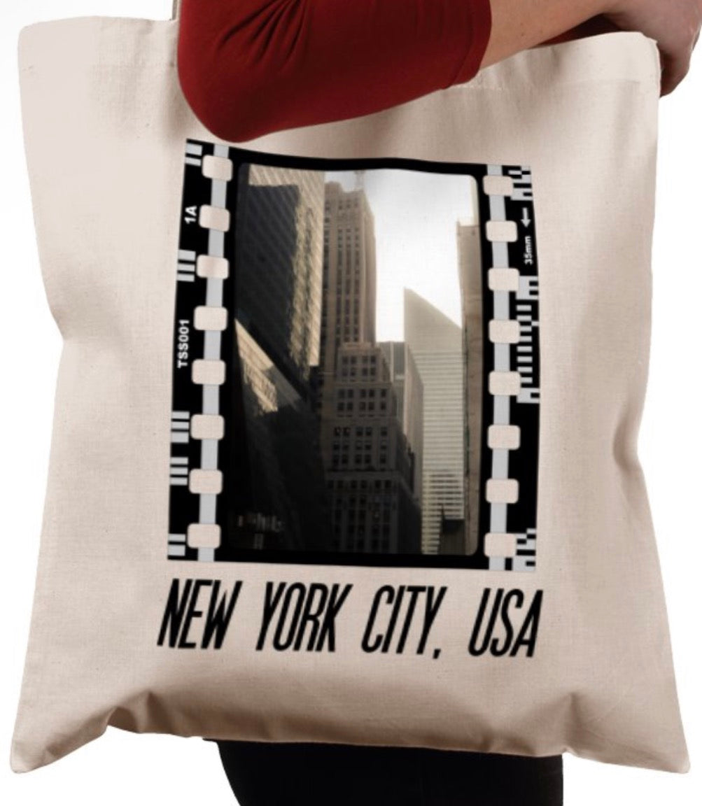 NYC Skyline, New York City, NYC, Photography Film, Tote Bag