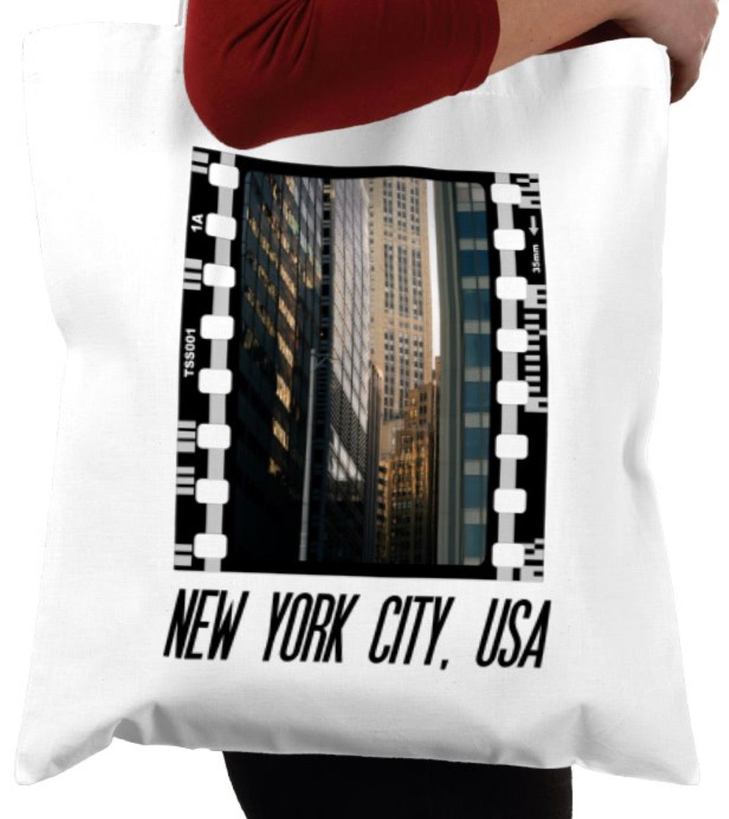 Blues of New York City, NYC, Photography Film, Tote Bag