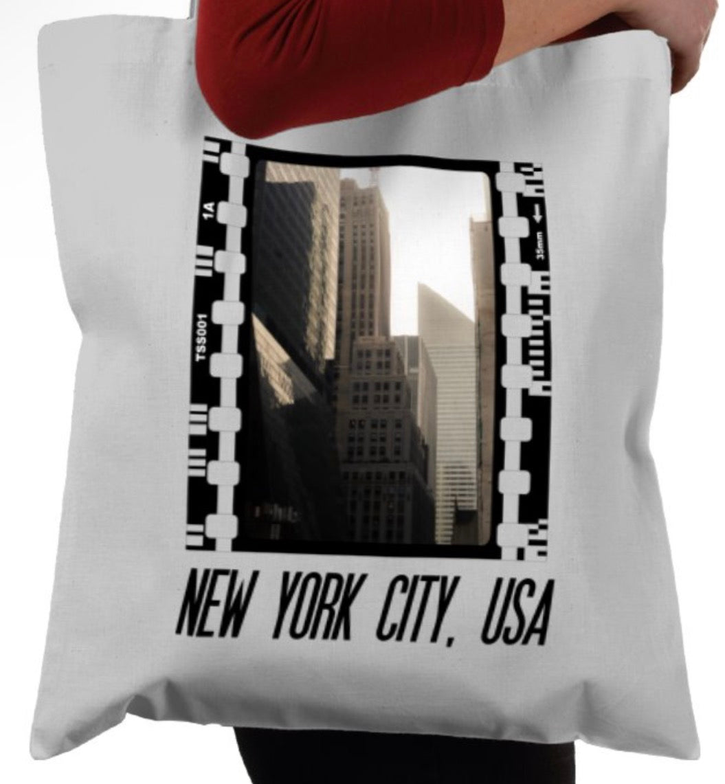 NYC Skyline, New York City, NYC, Photography Film, Tote Bag