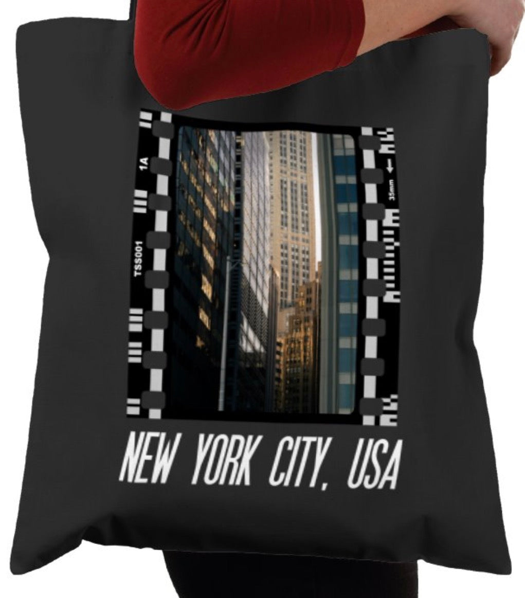 Blues of New York City, NYC, Photography Film, Tote Bag
