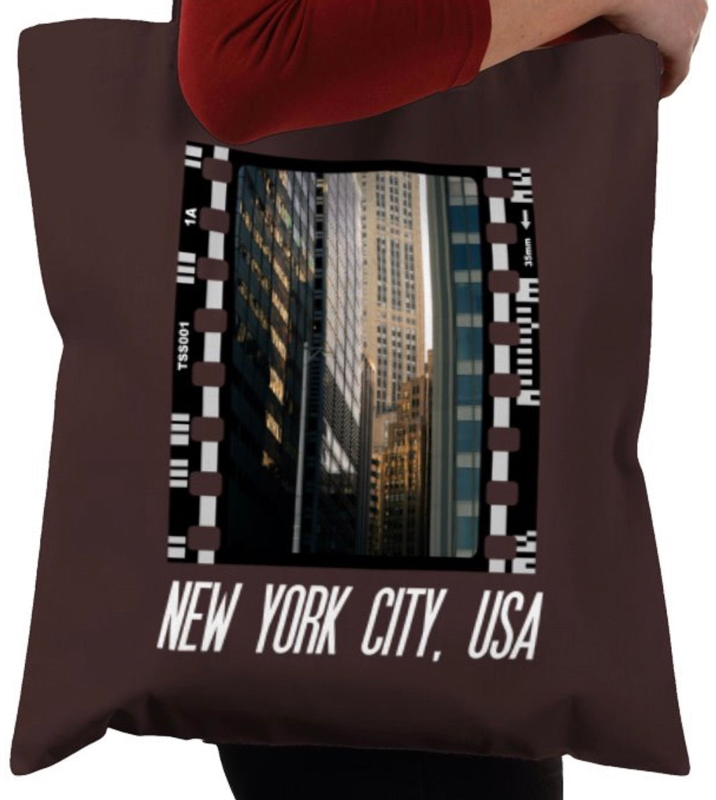 Blues of New York City, NYC, Photography Film, Tote Bag