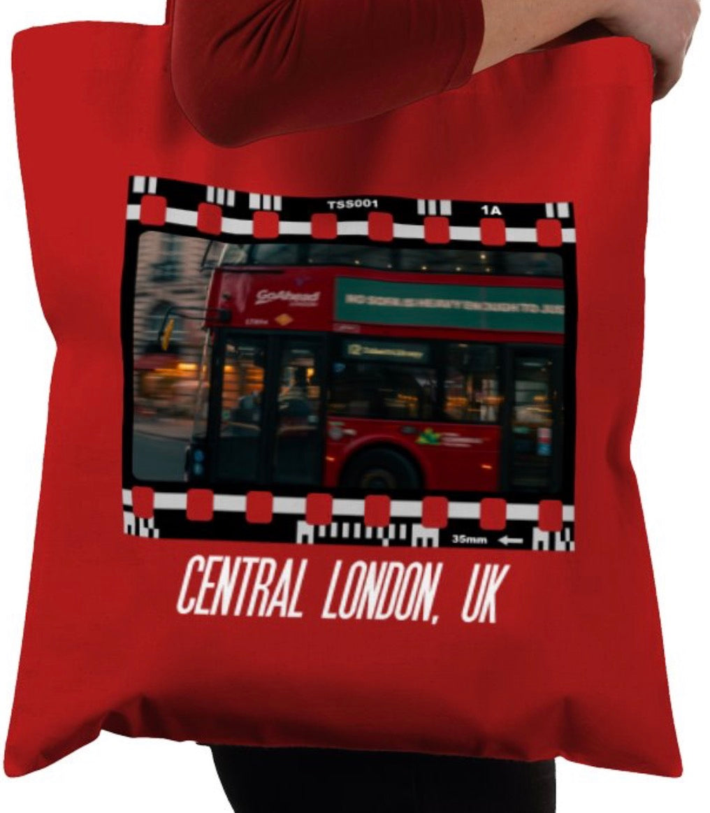Central London, Bus London, Travel Tote Bag