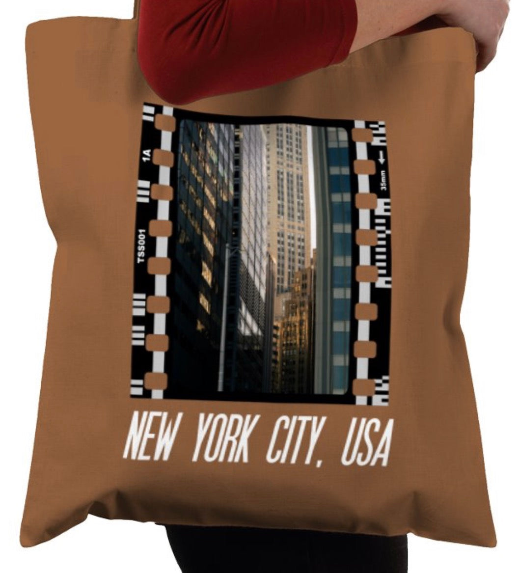 Blues of New York City, NYC, Photography Film, Tote Bag