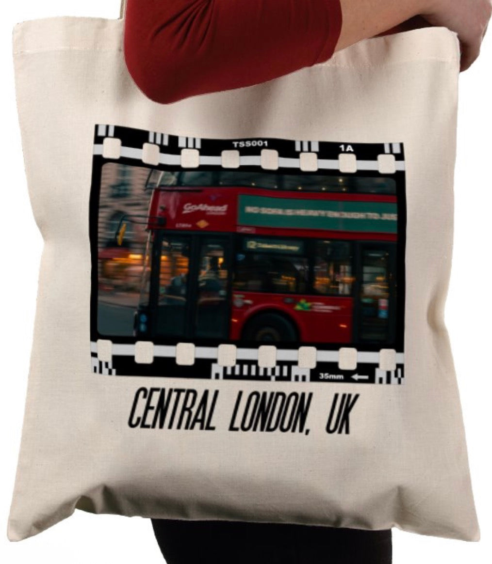 Central London, Bus London, Travel Tote Bag