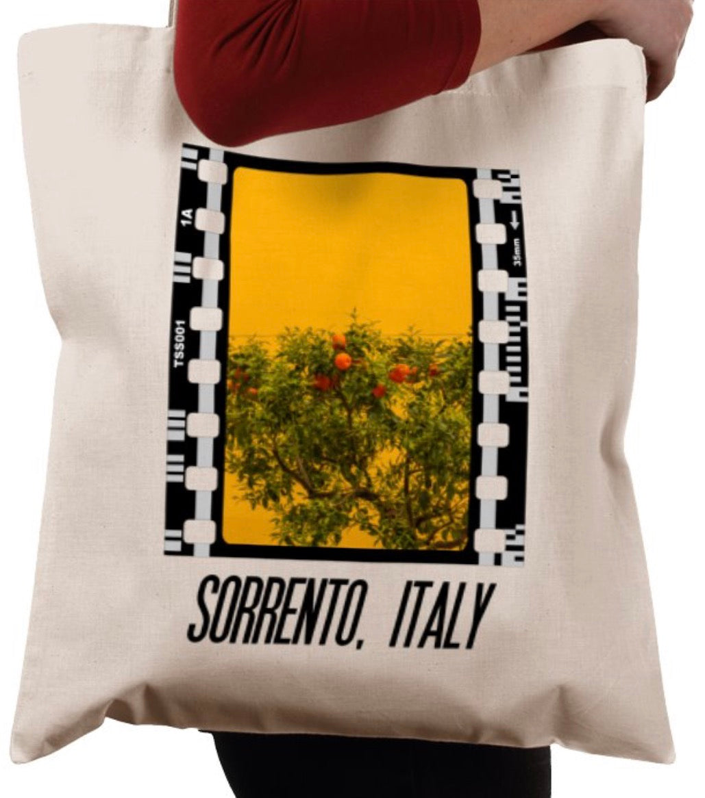 Sorrento Italian Lemon and Orange Tree, Photography Film, Tote Bag