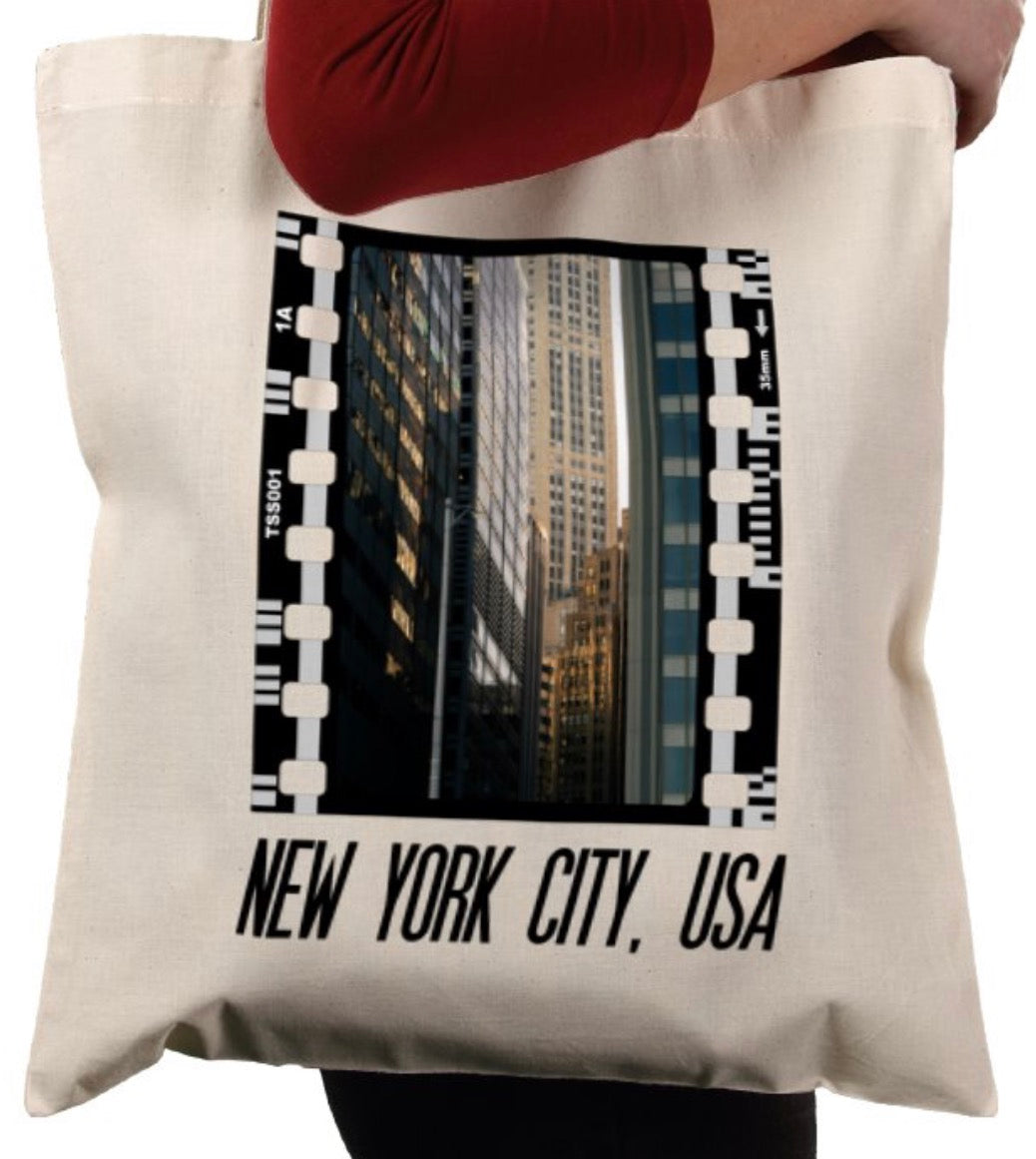 Blues of New York City, NYC, Photography Film, Tote Bag