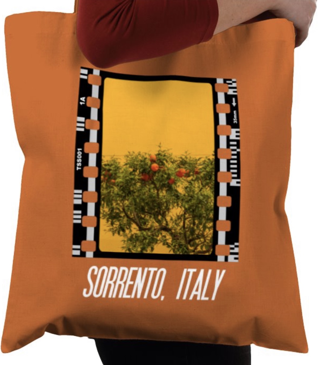Sorrento Italian Lemon and Orange Tree, Photography Film, Tote Bag