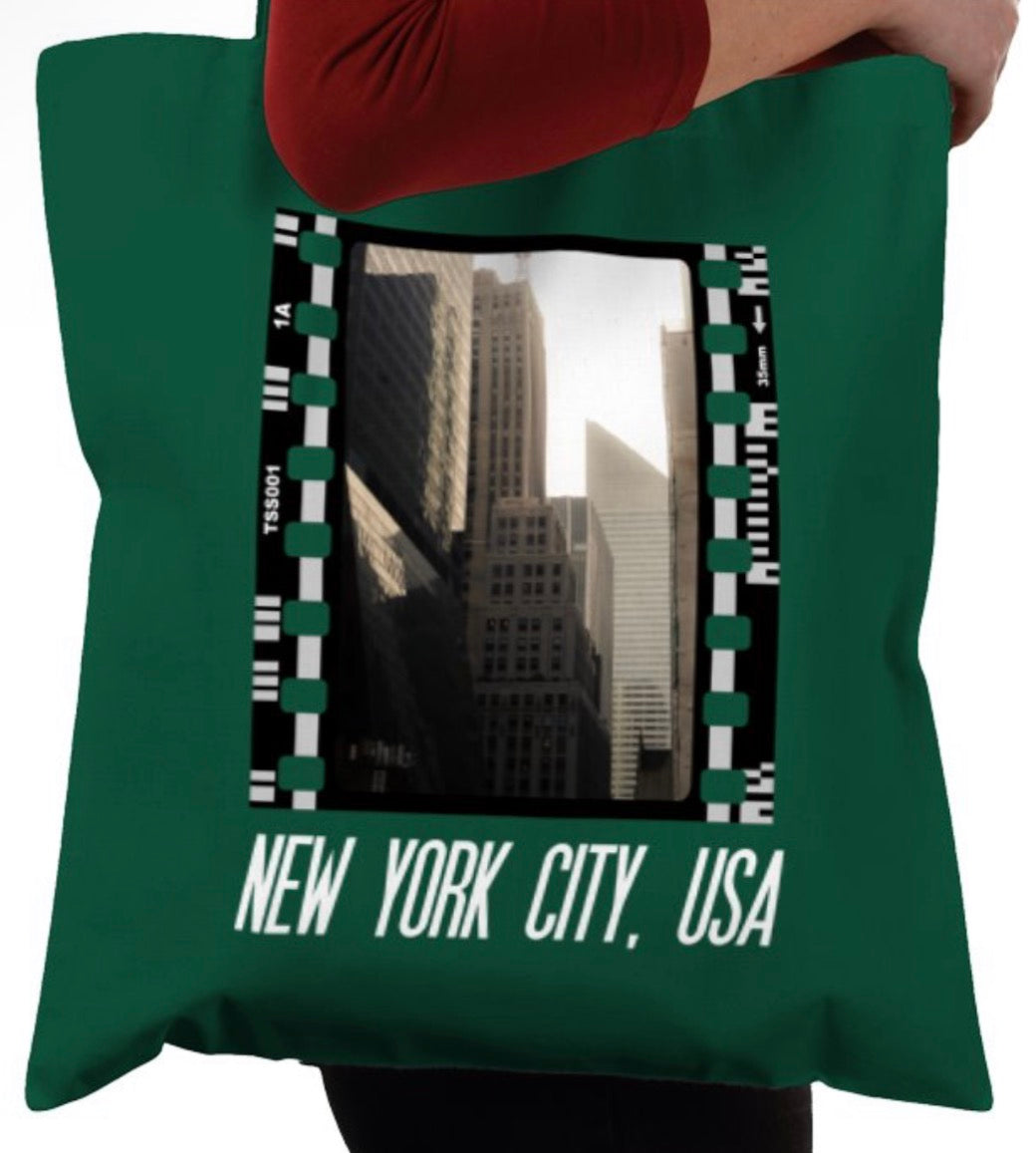 NYC Skyline, New York City, NYC, Photography Film, Tote Bag