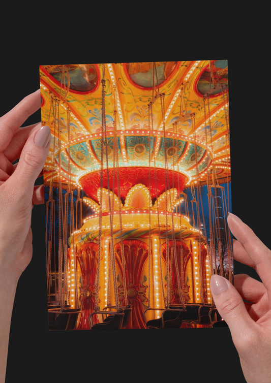 Copenhagen Tivoli Amusement Park Night, Denmark, Travel, Unframed Photography Print