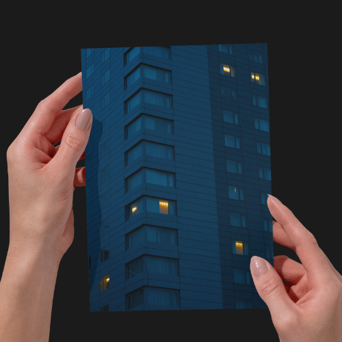 Late Nights, Minimalistic, Architectural Unframed Photo Photography Print