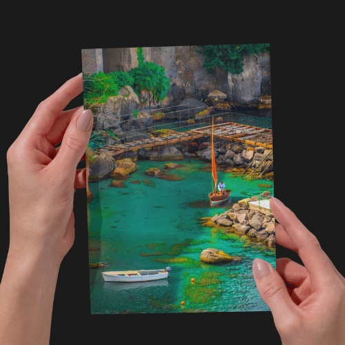 Italian Coast Print. Spring in Sorrento, Italy Ocean Sea Unframed Print