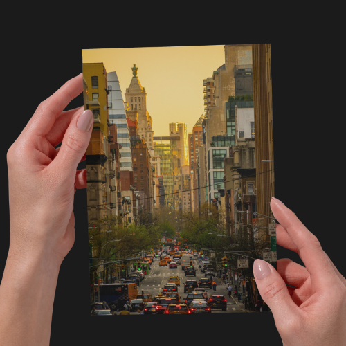 Manhattan Sunset Print, New York City, Unframed Photographic Print
