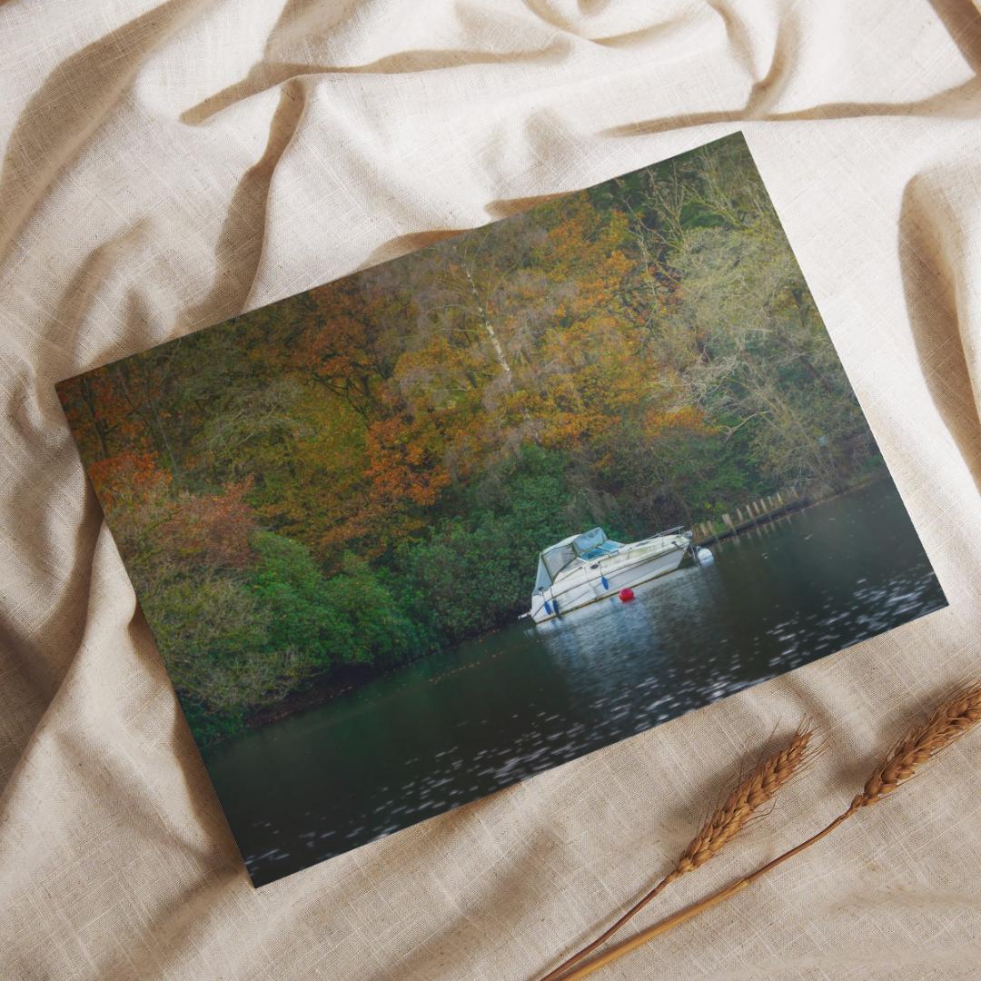 Lake District Photography Print. The Alone Boat. Lake Windermere, Cumbria,  Unframed Print