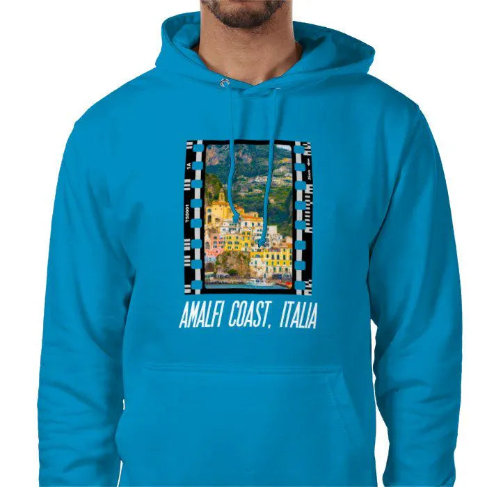 Amalfi Coast Italy, Unisex College Hoodie, Photography Film Travel Jumper, Original Image