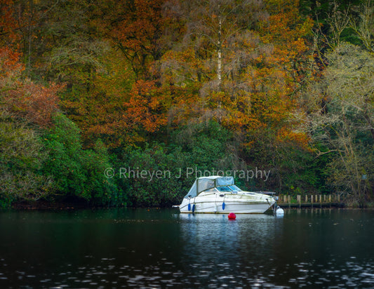 Lake District Photography Print. The Alone Boat. Lake Windermere, Cumbria,  Unframed Print