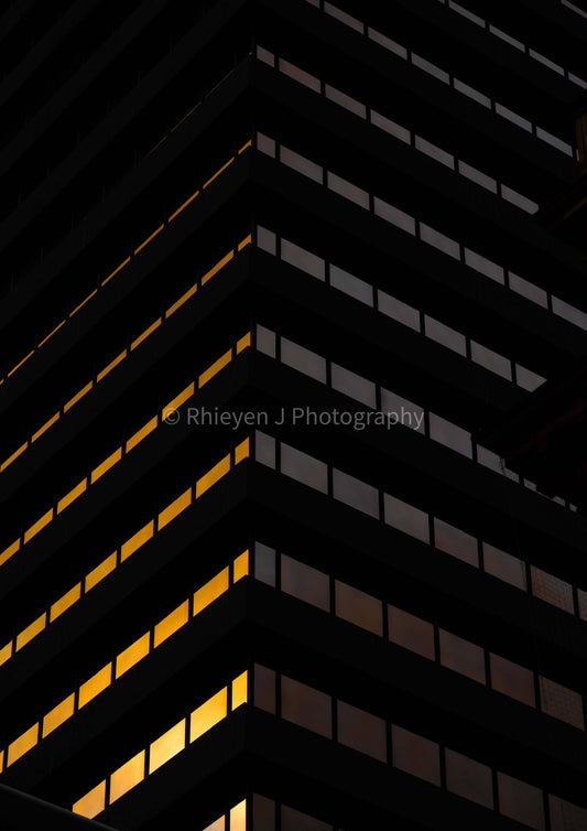 Sunset City Architecture, Abstract, Unframed Photography Print