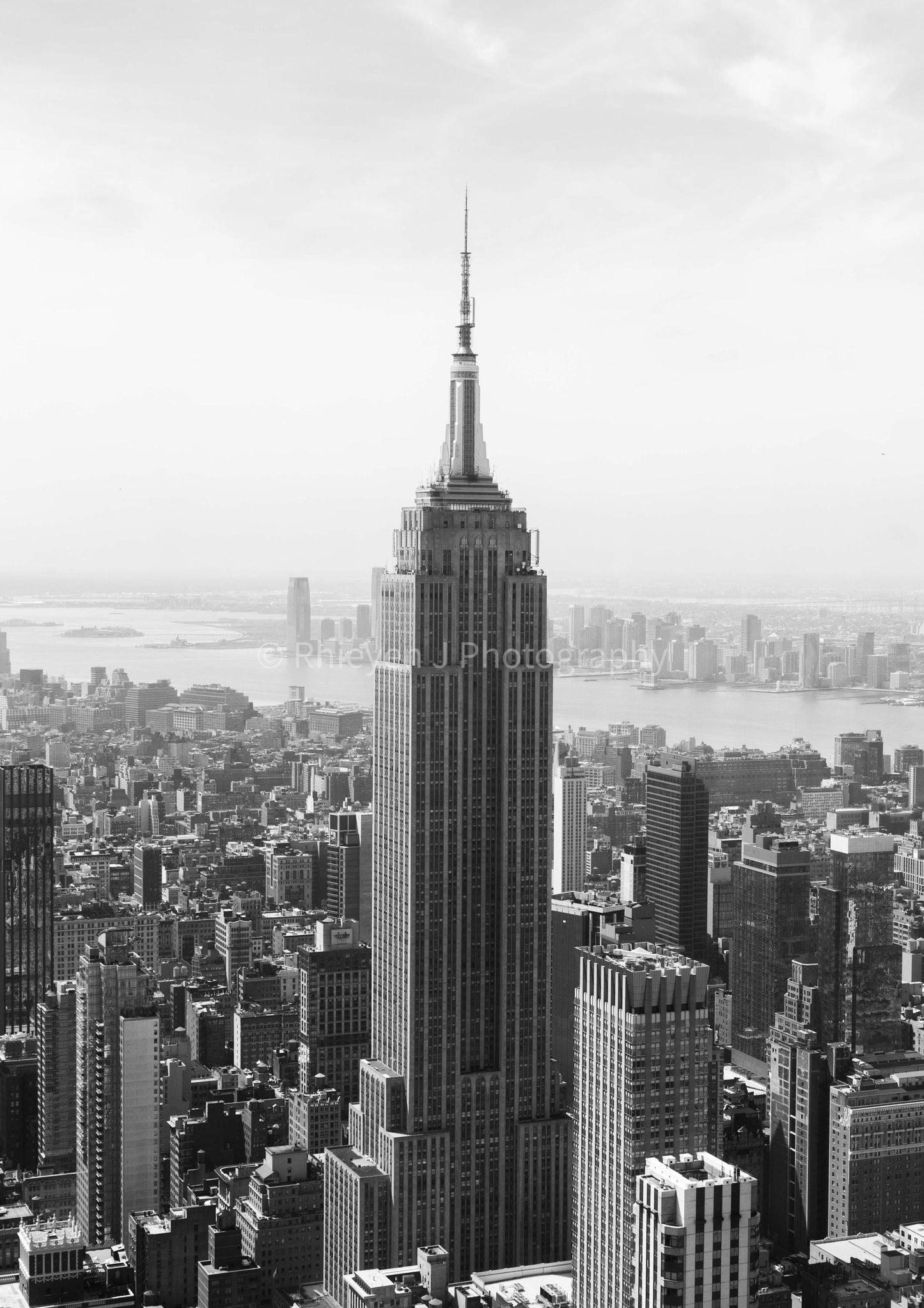 Empire State Building, New York City, Black & White, Unframed Photography Print