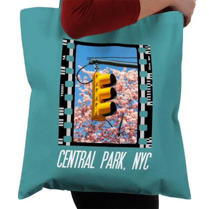 Central Park in Spring NYC, New York City, Photography Film, Tote Bag