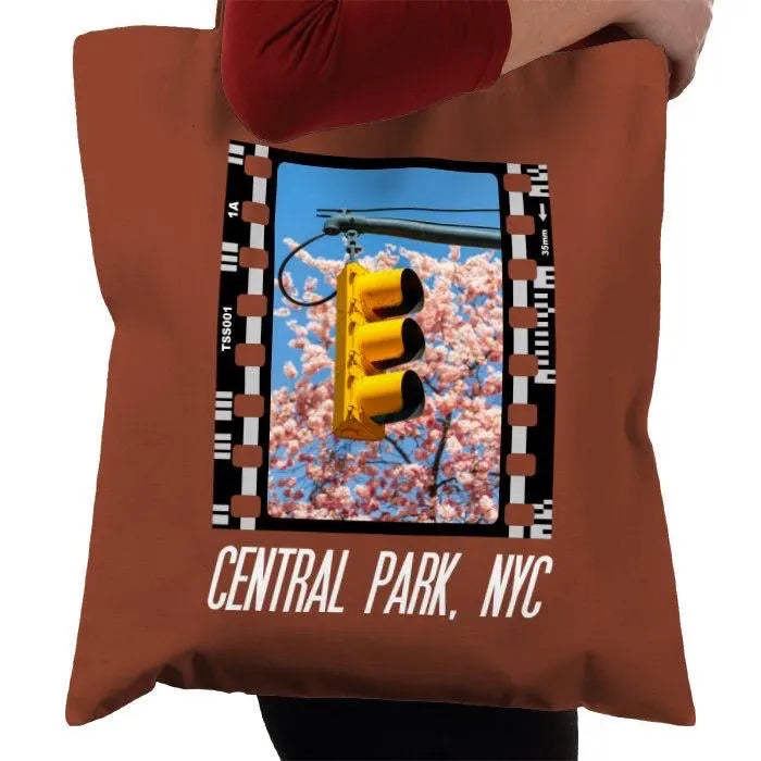 Central Park in Spring NYC, New York City, Photography Film, Tote Bag