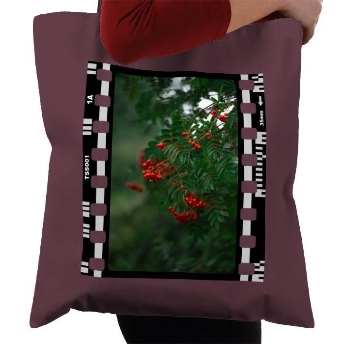 Red Tree, Nature, Berry Tree, Photography Film, Tote Bag