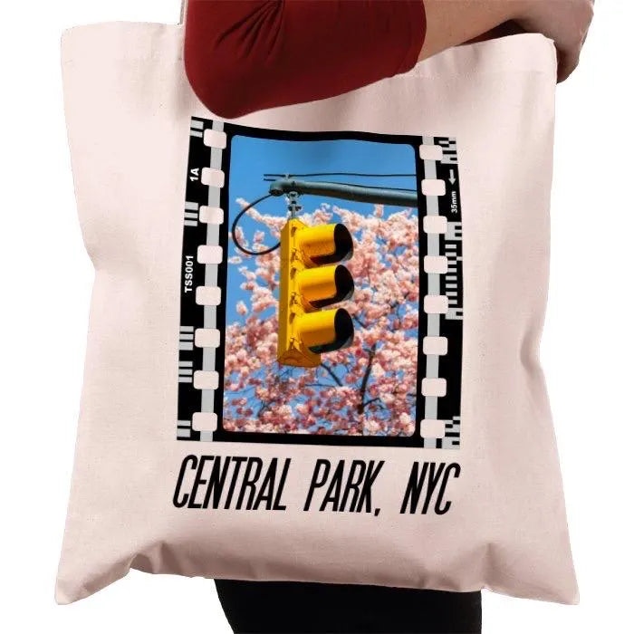 Central Park in Spring NYC, New York City, Photography Film, Tote Bag