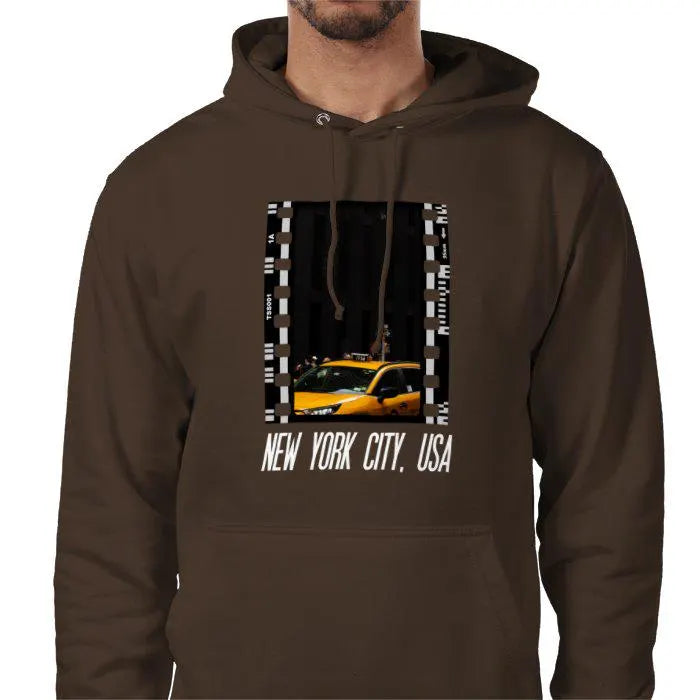 New York CityLife, Unisex College Hoodie, Photography Film Travel Jumper, Original Image