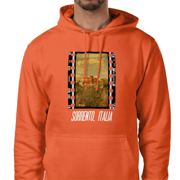 Sorrento Mountain & Hotel Italy, Unisex College Hoodie, Photography Film Travel Jumper, Original Image