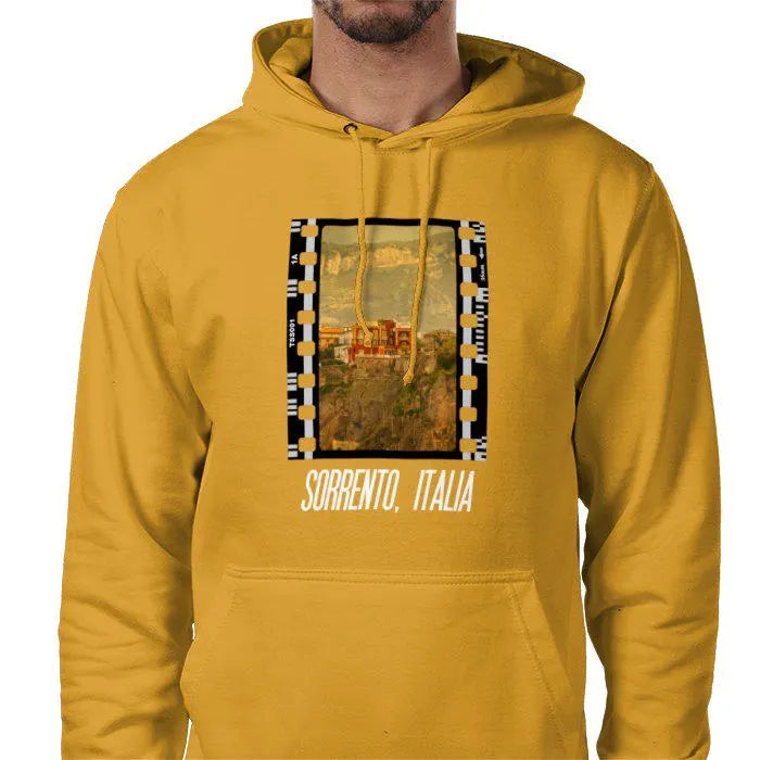 Sorrento Mountain & Hotel Italy, Unisex College Hoodie, Photography Film Travel Jumper, Original Image