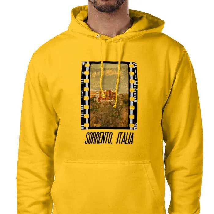 Sorrento Mountain & Hotel Italy, Unisex College Hoodie, Photography Film Travel Jumper, Original Image