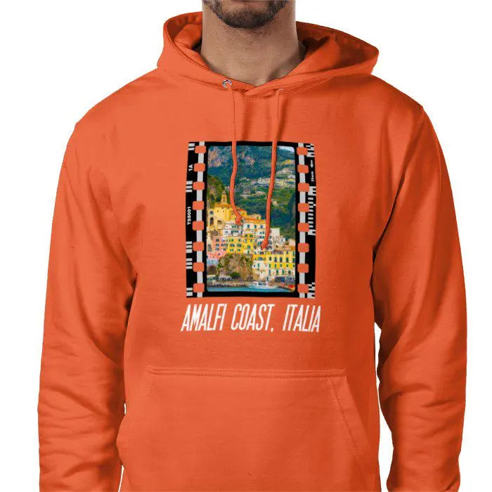 Amalfi Coast Italy, Unisex College Hoodie, Photography Film Travel Jumper, Original Image