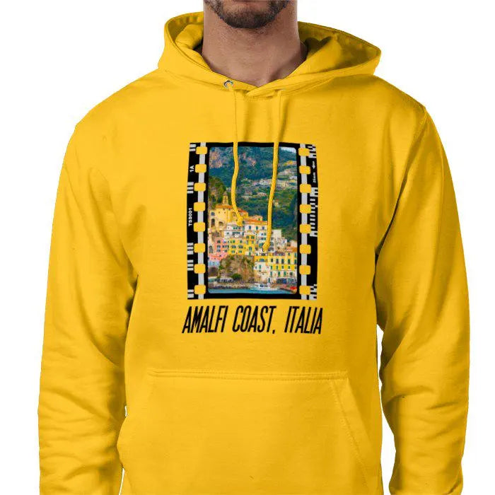 Amalfi Coast Italy, Unisex College Hoodie, Photography Film Travel Jumper, Original Image