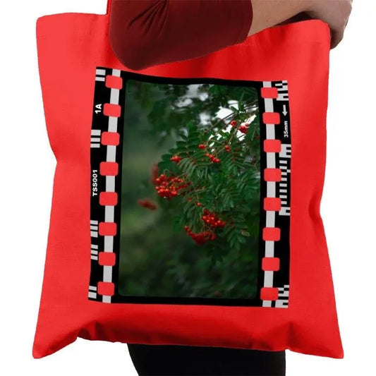 Red Tree, Nature, Berry Tree, Photography Film, Tote Bag