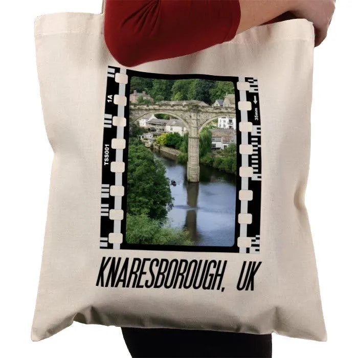 Knaresborough, Yorkshire Viaduct, England UK, Photography Film, Tote Bag