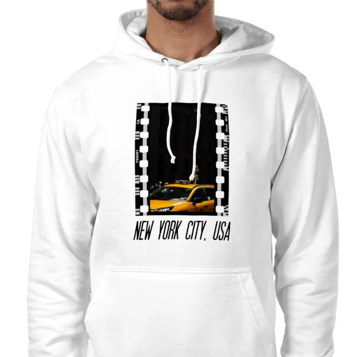 New York CityLife, Unisex College Hoodie, Photography Film Travel Jumper, Original Image